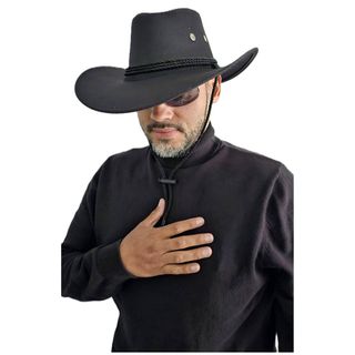 Sombrero vaquero negro Cowboy para Hombre Mujer