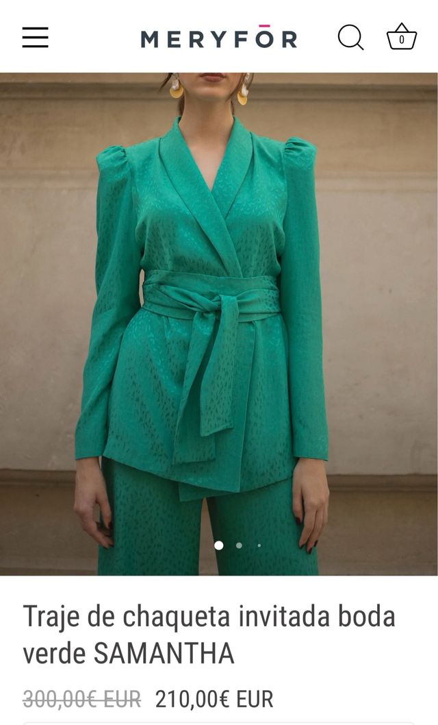 Traje chaqueta MERYFOR verde XL