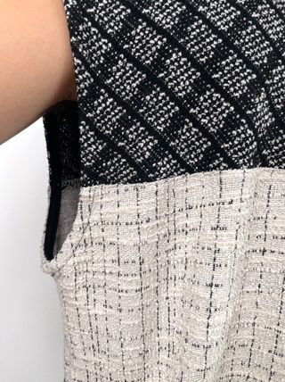 Blusa-Chaleco Crema con Negro || M (38)
