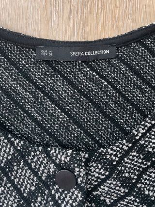 Blusa-Chaleco Crema con Negro || M (38)