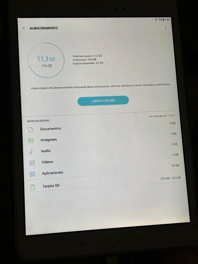 Samsung Galaxy Tab A blanca