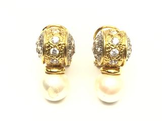 pendientes oro 18k con piedra con circonita