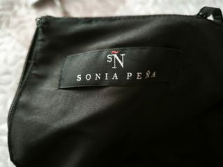 Vestido Fiesta Sonia Peña Blanco-Negro