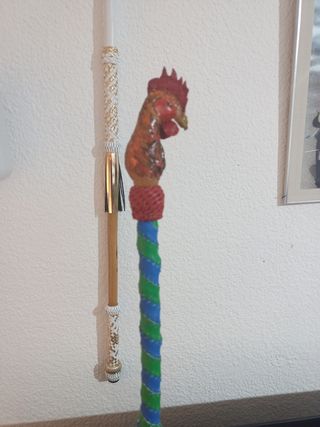 Bastón artesanal gallo