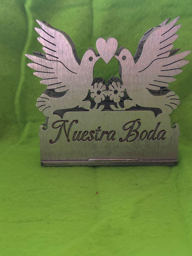 Llaveros madera grabados - boda