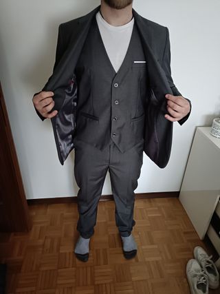 Completo Uomo Grigio Elegante