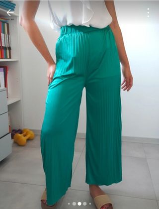 Pantaloni Palazzo Shein Turchese Tg S