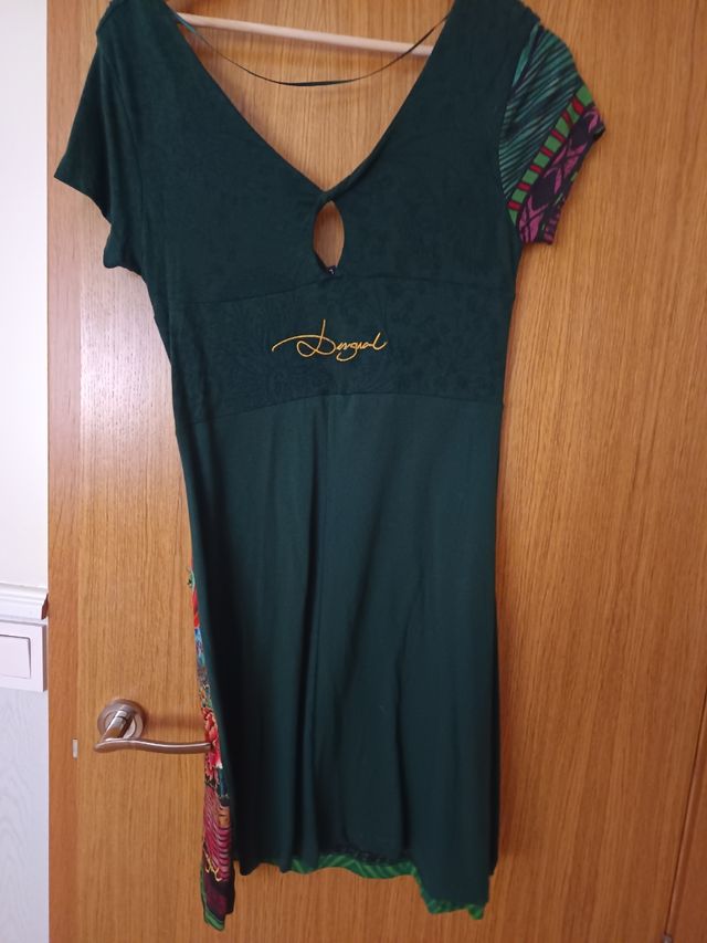 Vestido Desigual verde y multicolor