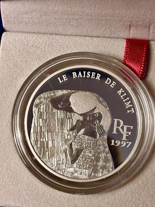Moneta Francia Argento Le Baiser Klimt 1997