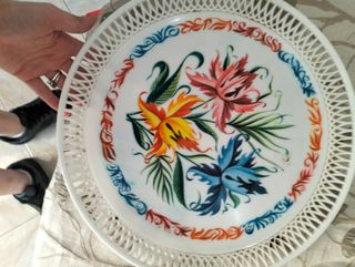 Vassoio vintage fiori multicolor