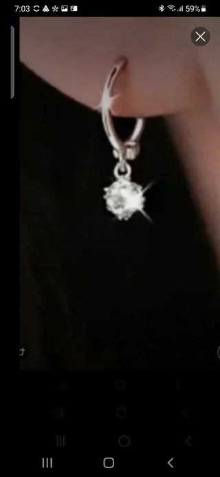 Pendientes plata circonita
