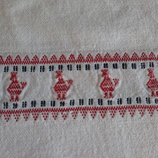 Runner tavolo Cotone-Lino Rosso-Bianco