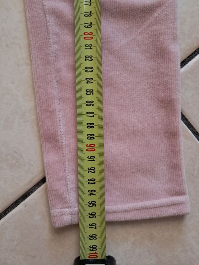 Pantaloni velluto rosa donna Tg M