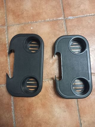 2 Portavasos sillas jardín - Negro