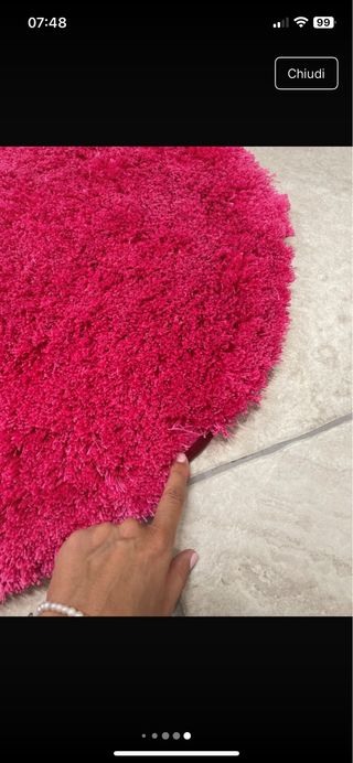 Tappeto rotondo fucsia - 80cm