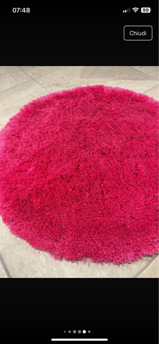 Tappeto rotondo fucsia - 80cm