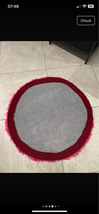 Tappeto rotondo fucsia - 80cm