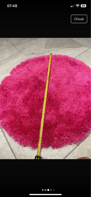 Tappeto rotondo fucsia - 80cm