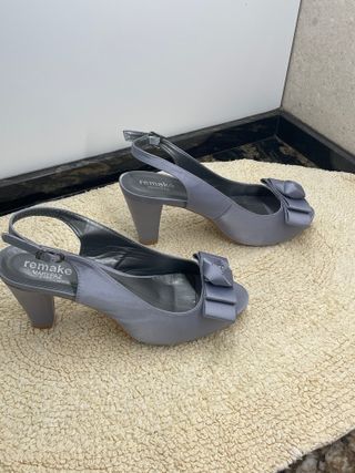 Zapatos Marypaz Gris - Tacón Bajo
