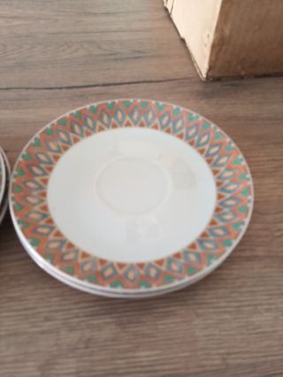 6 Tazze thè Porcellana Multicolor