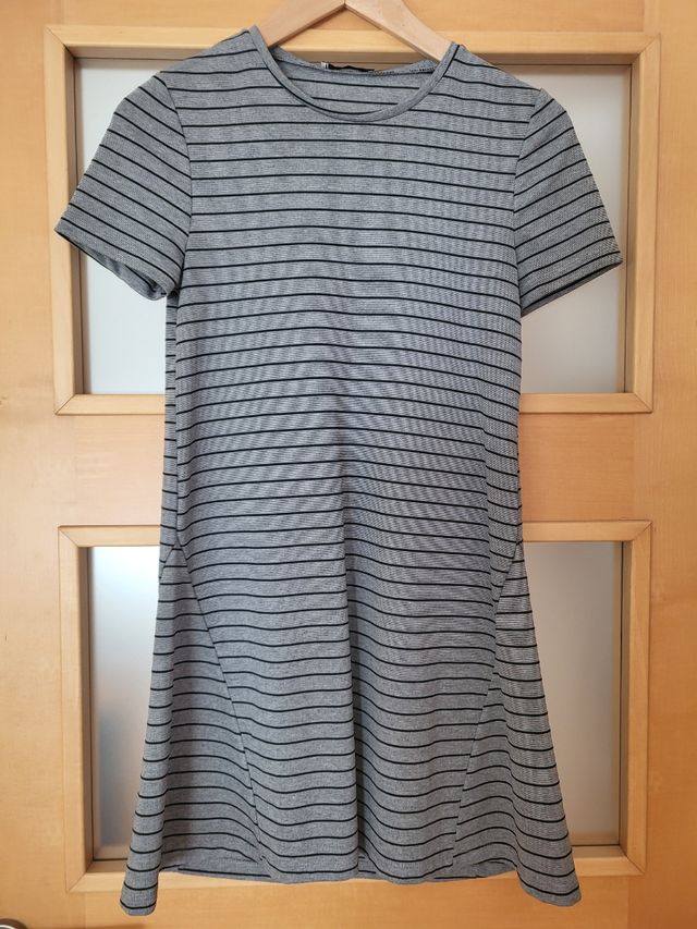 Vestido rayado Zara - Gris