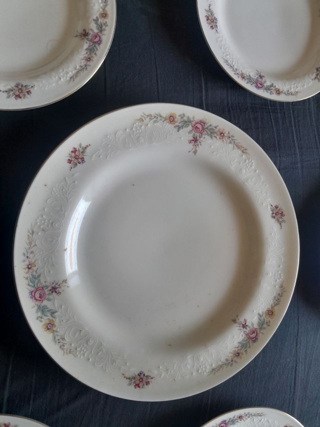 Set 7 Piatti Porcellana Vintage