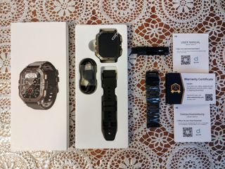 Smartwatch Militare 2,02 Pollici con 2 Cinturini