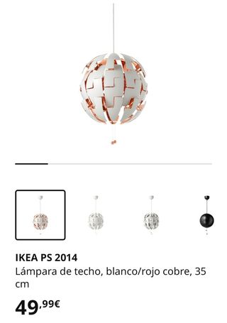 IKEA PS 2014 - Lámpara techo blanca y cobre