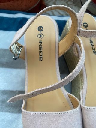 Sandalias cuña INSIDE rosa - talla 38
