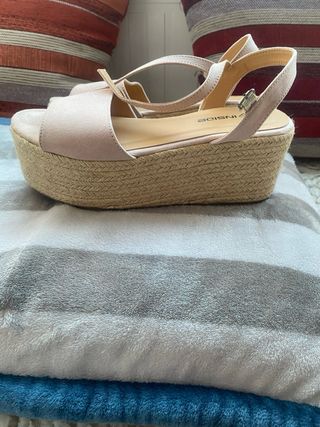 Sandalias cuña INSIDE rosa - talla 38