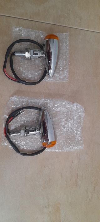 Intermitentes moto cromados