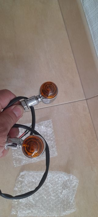 Intermitentes moto cromados