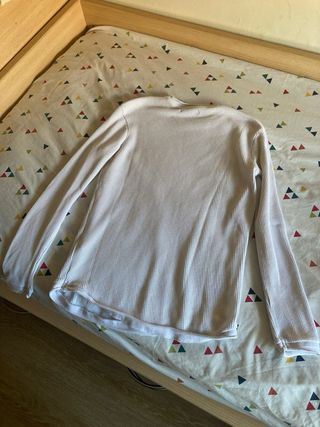 Camiseta térmica Bershka blanca talla S