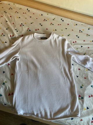 Camiseta térmica Bershka blanca talla S
