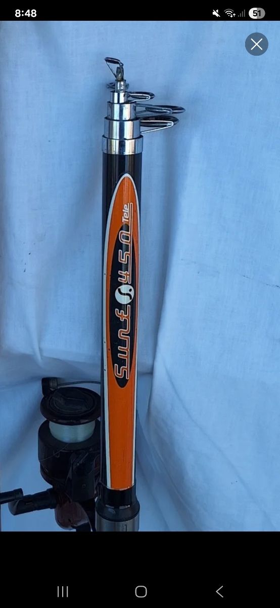 Caña telescópica + carrete pesca