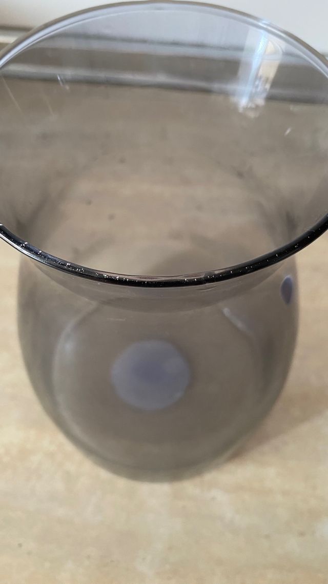 Jarrón de cristal gris - Decoración hogar