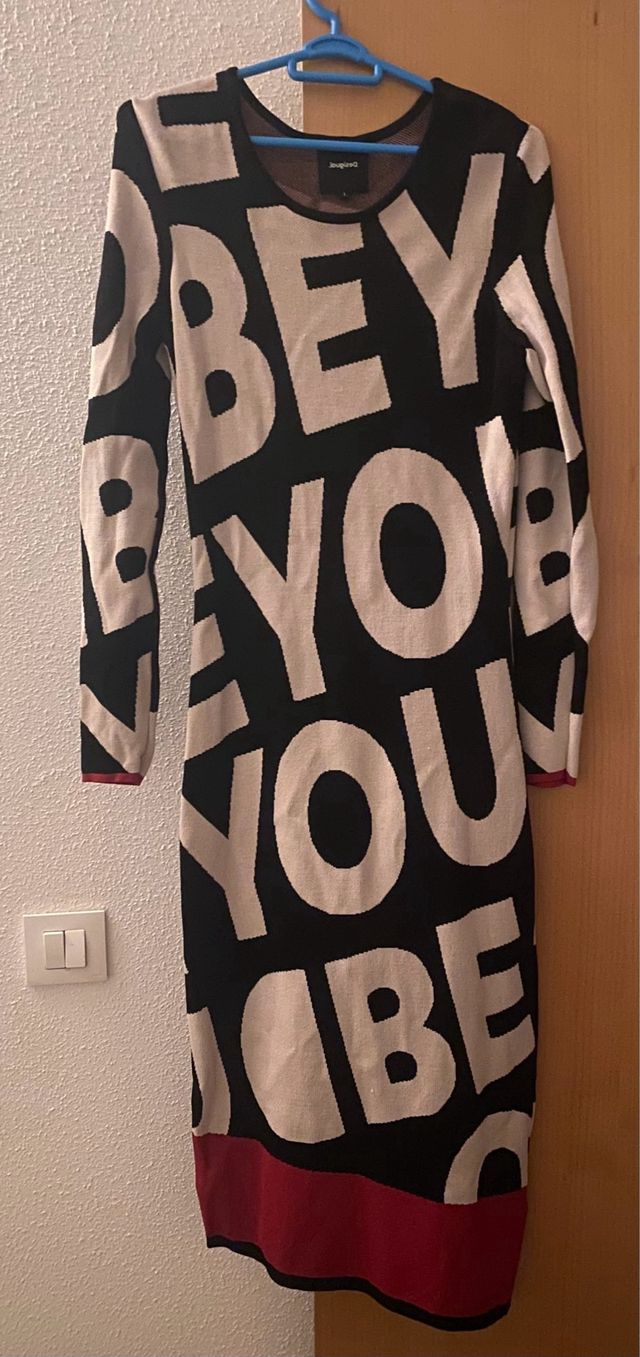 Vestido Desigual L - Negro y Rojo