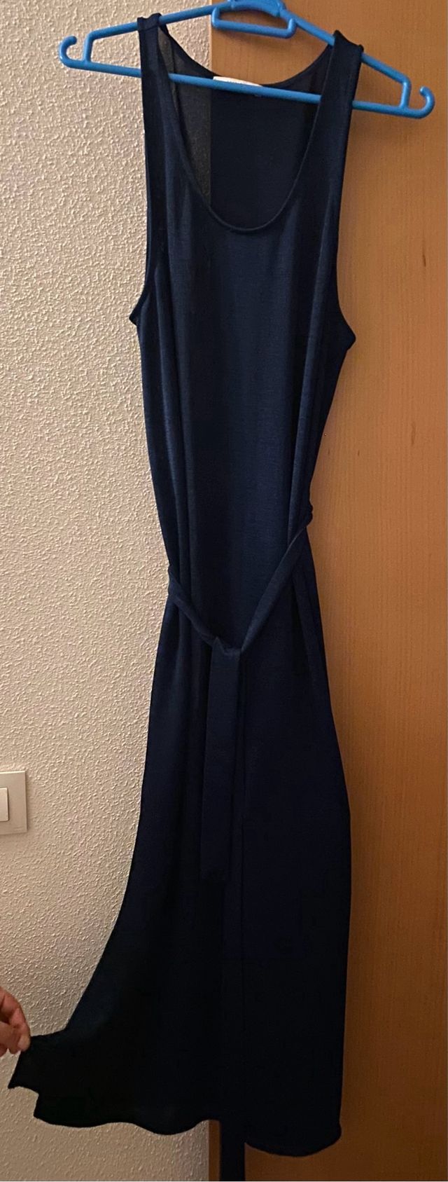 Vestido largo Mango azul marino