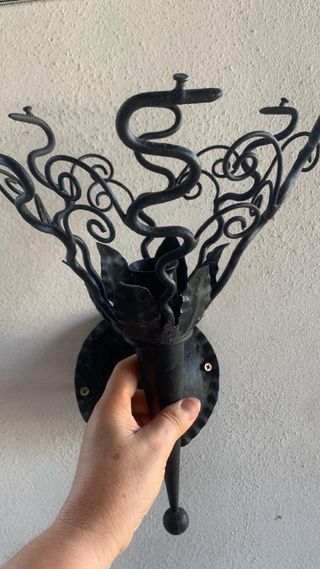 Apliques pared metal negro