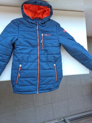 Chaqueta acolchada Trollkids azul-naranja