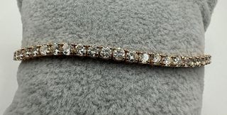 Pulsera de oro de 18 kt con diamantes 4.00 ct
