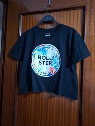 Camiseta Hollister negra - Talla S