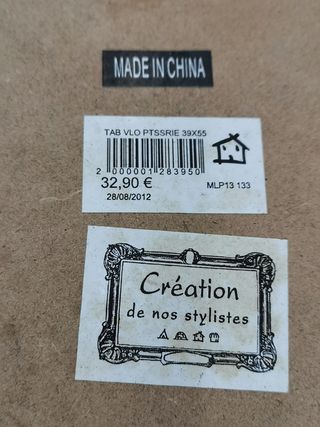 Cuadro bici vintage rosa Medidas 55 x 40 x 3