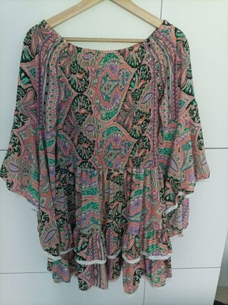 Vestido boho multicolor