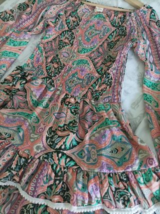 Vestido boho multicolor