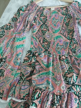 Vestido boho multicolor