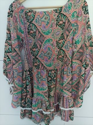 Vestido boho multicolor