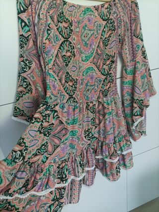 Vestido boho multicolor