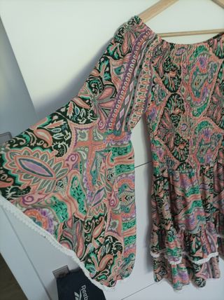 Vestido boho multicolor