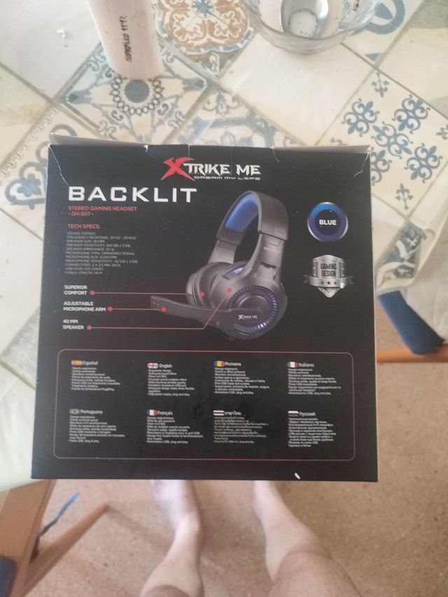 Auriculares Gaming LED Azul